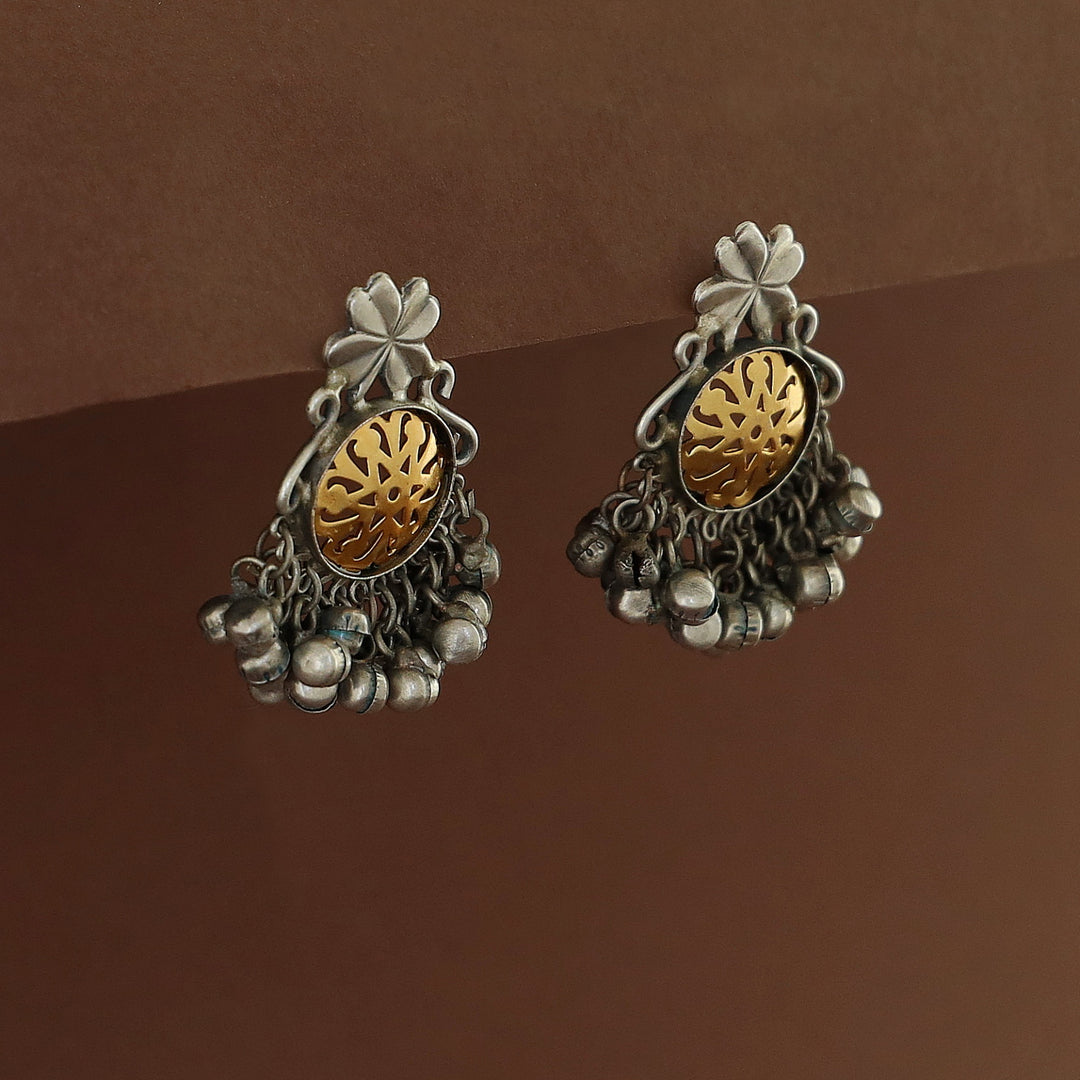 Gandhali Circle Cluster Ghungroo Earring