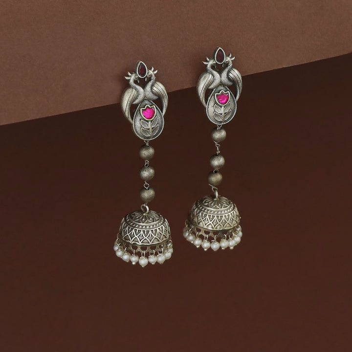 Jasmitha Dual Mayura Tri Ball Jhumka