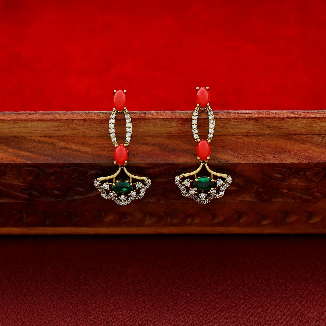 Pragya Flower Short Neckpiece With Earring