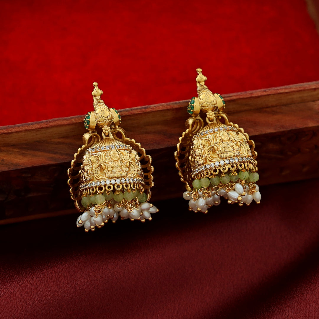 Peacock Pearl Jhumka