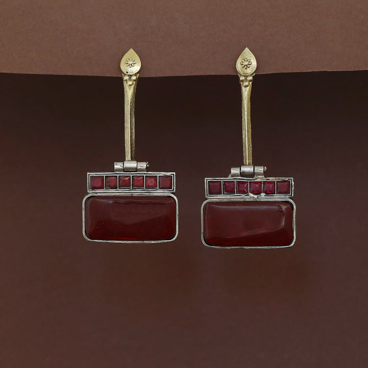 Jeena Rectangle Glossy Stick Earring