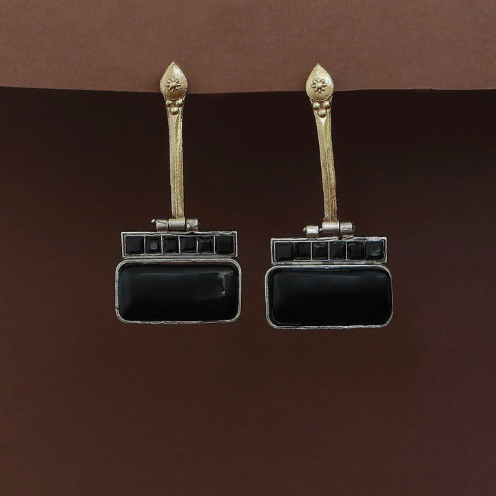 Jeena Rectangle Glossy Stick Earring