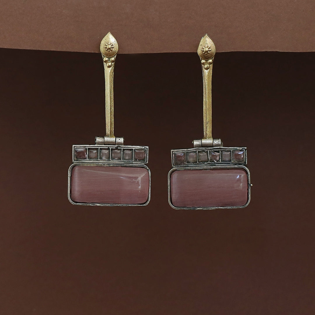 Jeena Rectangle Glossy Stick Earring