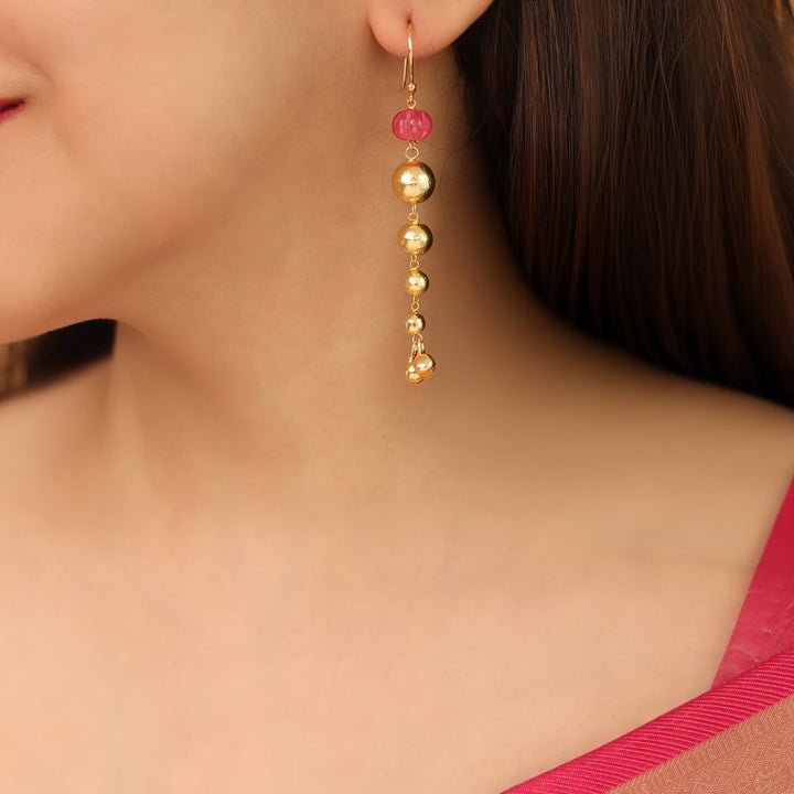 Estee Bead Tetra Golden Ball Ghungroo Drop