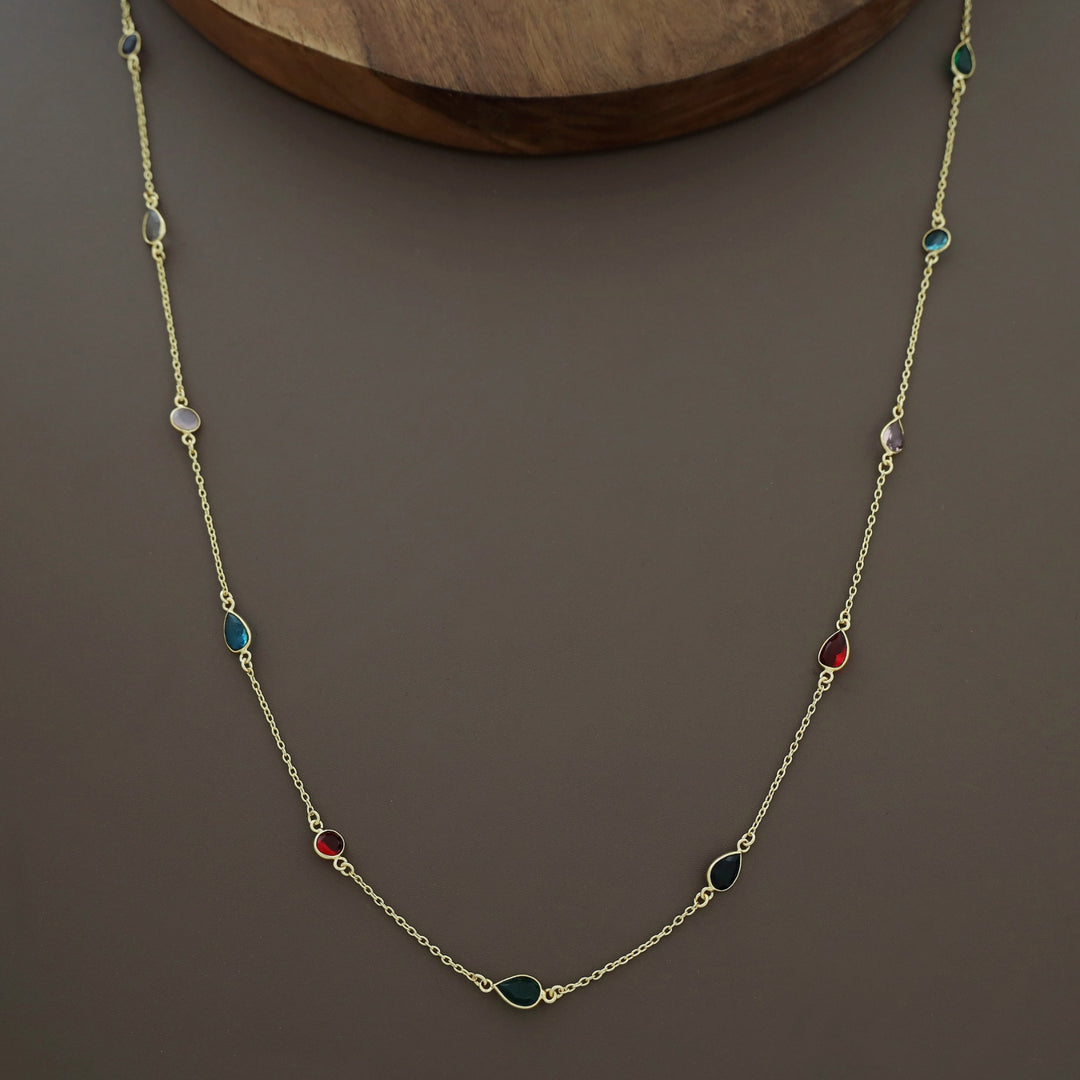 11 Stone Multicolour Long Chain