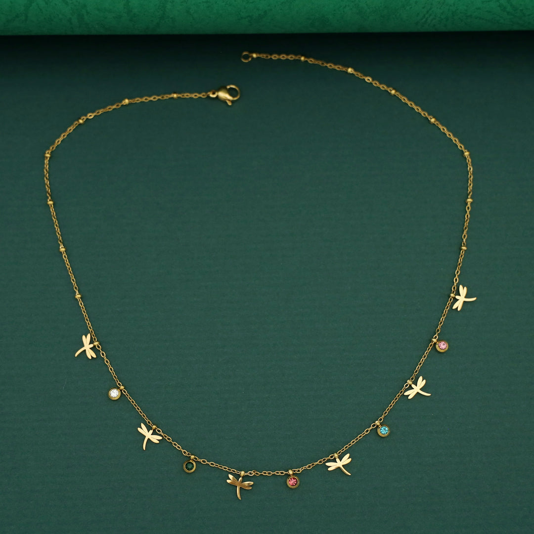 Mavis Dragonfly Multicolour Neckpiece