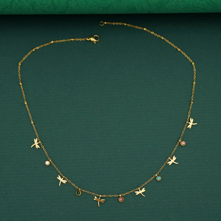 Mavis Dragonfly Multicolour Neckpiece