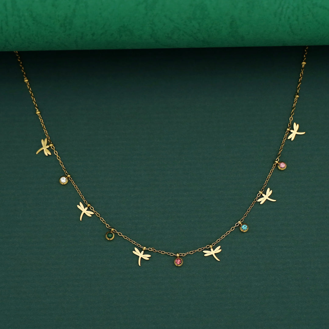 Mavis Dragonfly Multicolour Neckpiece