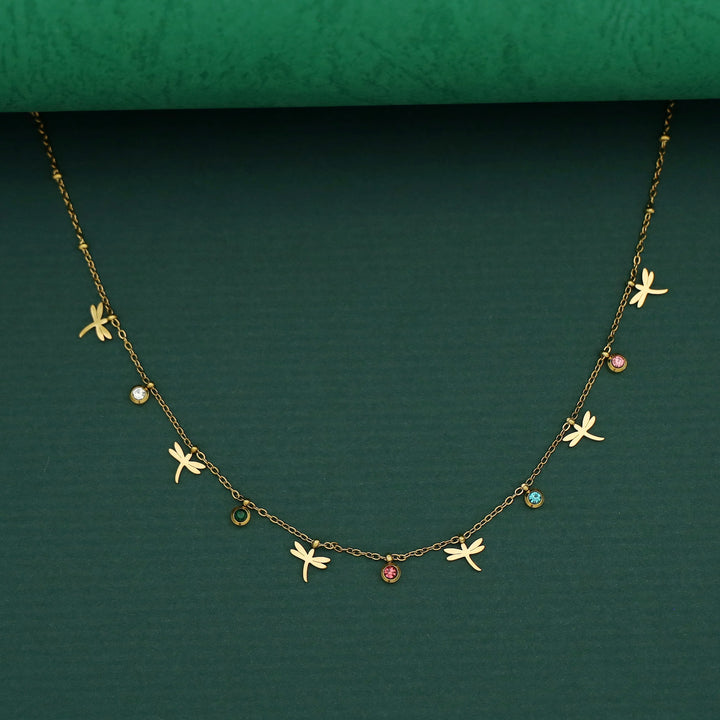 Mavis Dragonfly Multicolour Neckpiece