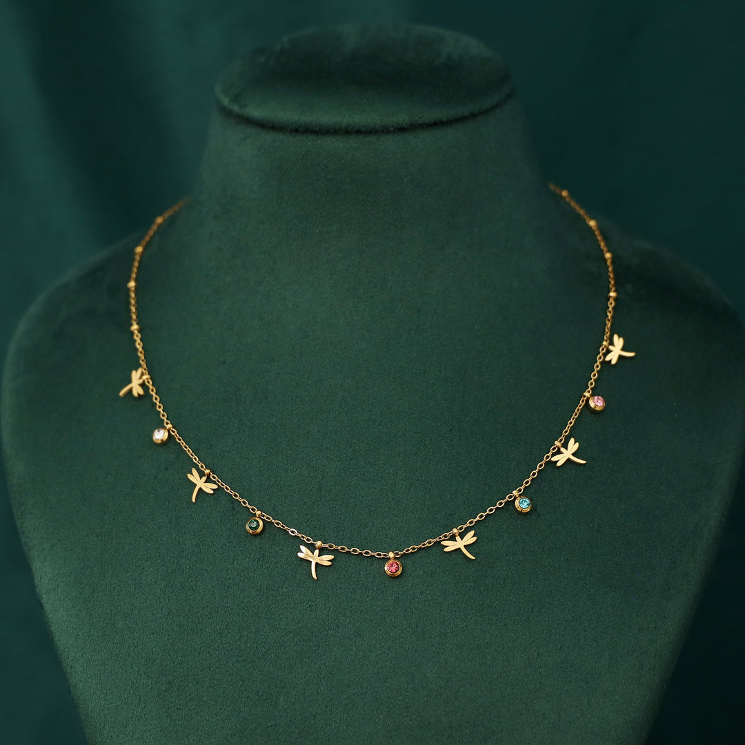 Mavis Dragonfly Multicolour Neckpiece