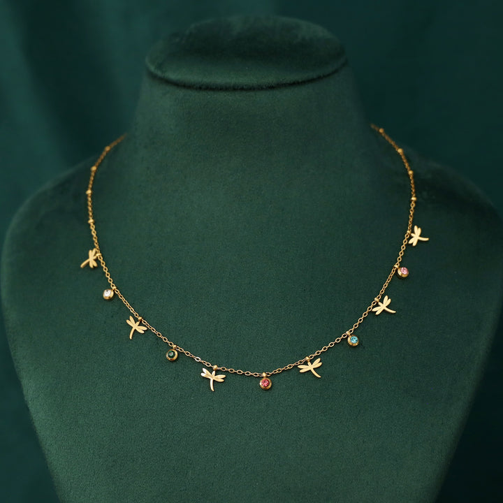 Mavis Dragonfly Multicolour Neckpiece