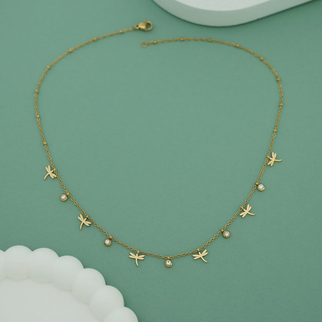 Mavis Dragonfly Multicolour Neckpiece