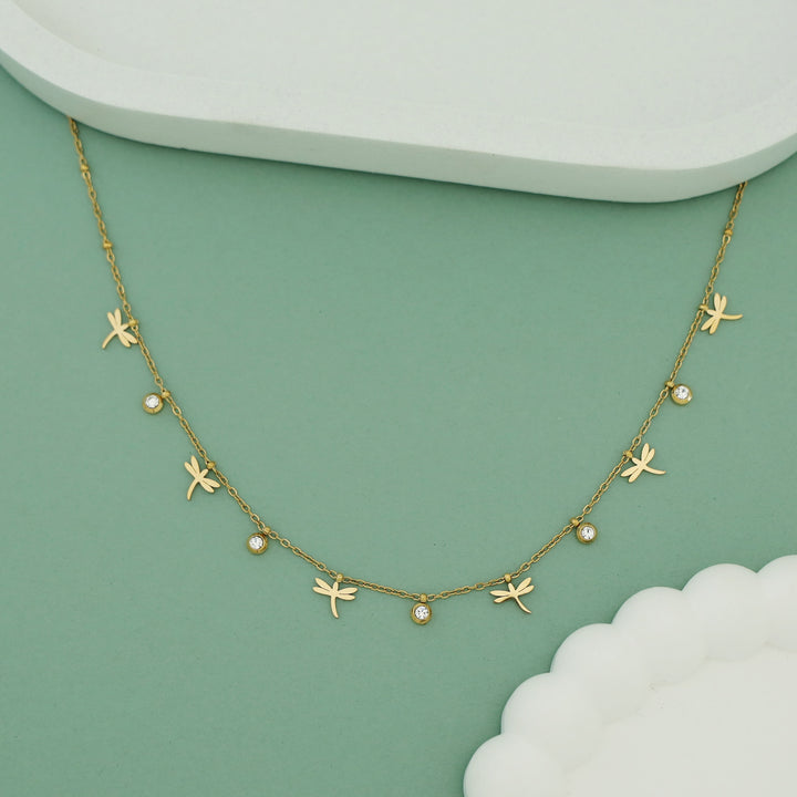 Mavis Dragonfly Multicolour Neckpiece