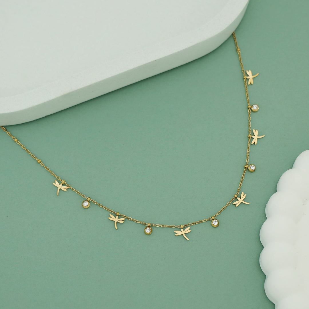 Mavis Dragonfly Multicolour Neckpiece