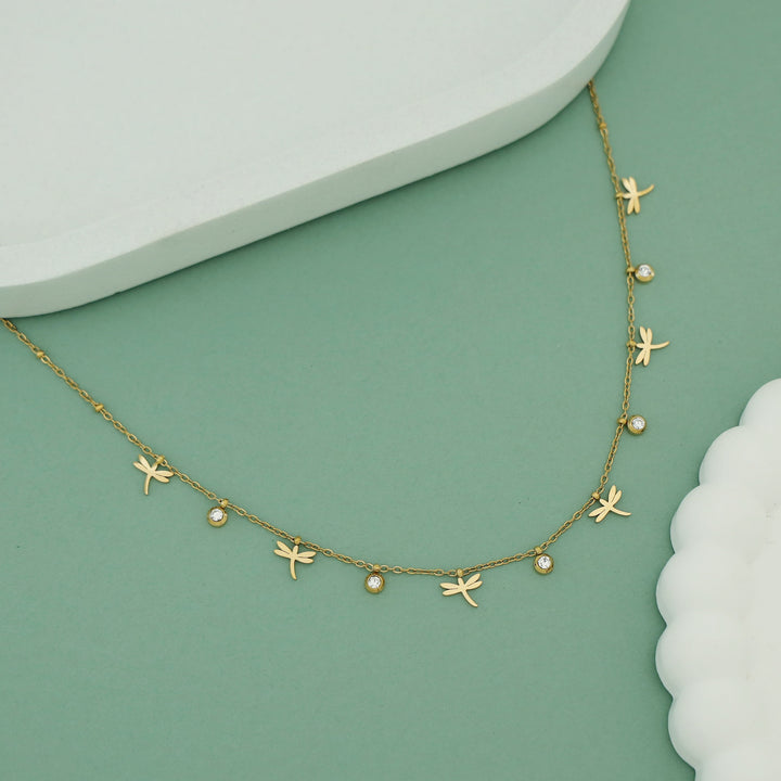 Mavis Dragonfly Multicolour Neckpiece