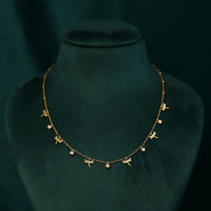 Mavis Dragonfly Multicolour Neckpiece