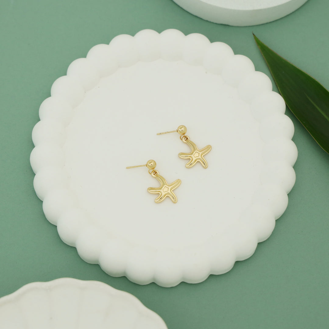Golden Starfish Earring