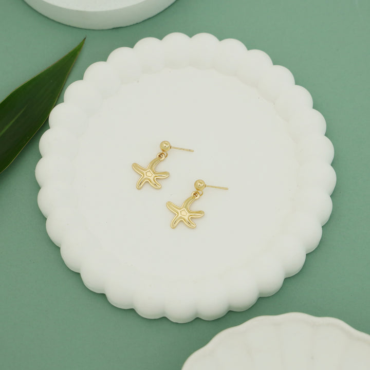Golden Starfish Earring