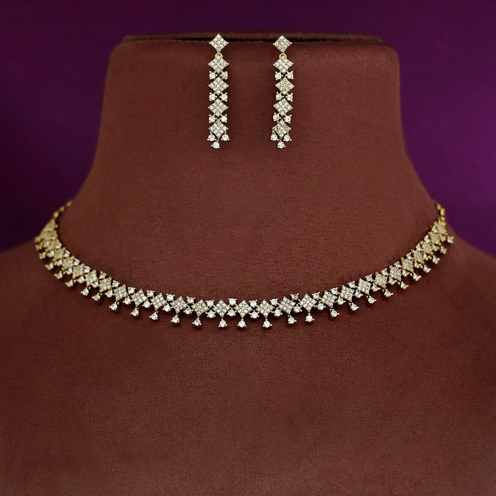 Omisha AD Stone Neckpiece With Earring