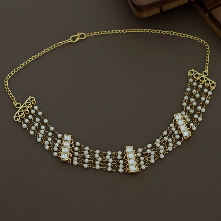 Carly 5 layer Pearl Kundan Choker