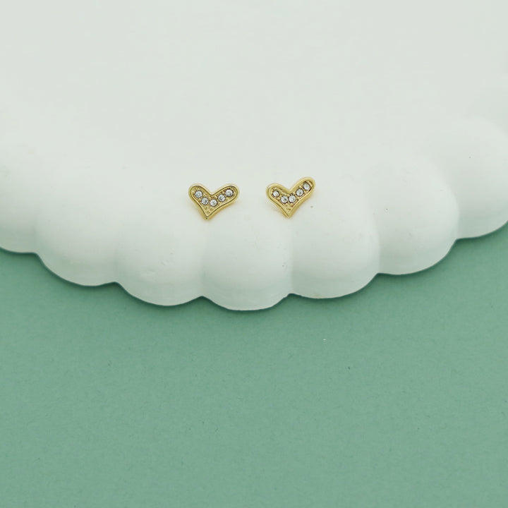 Lyra Heart + Glossy Stone Neckpiece with Stud