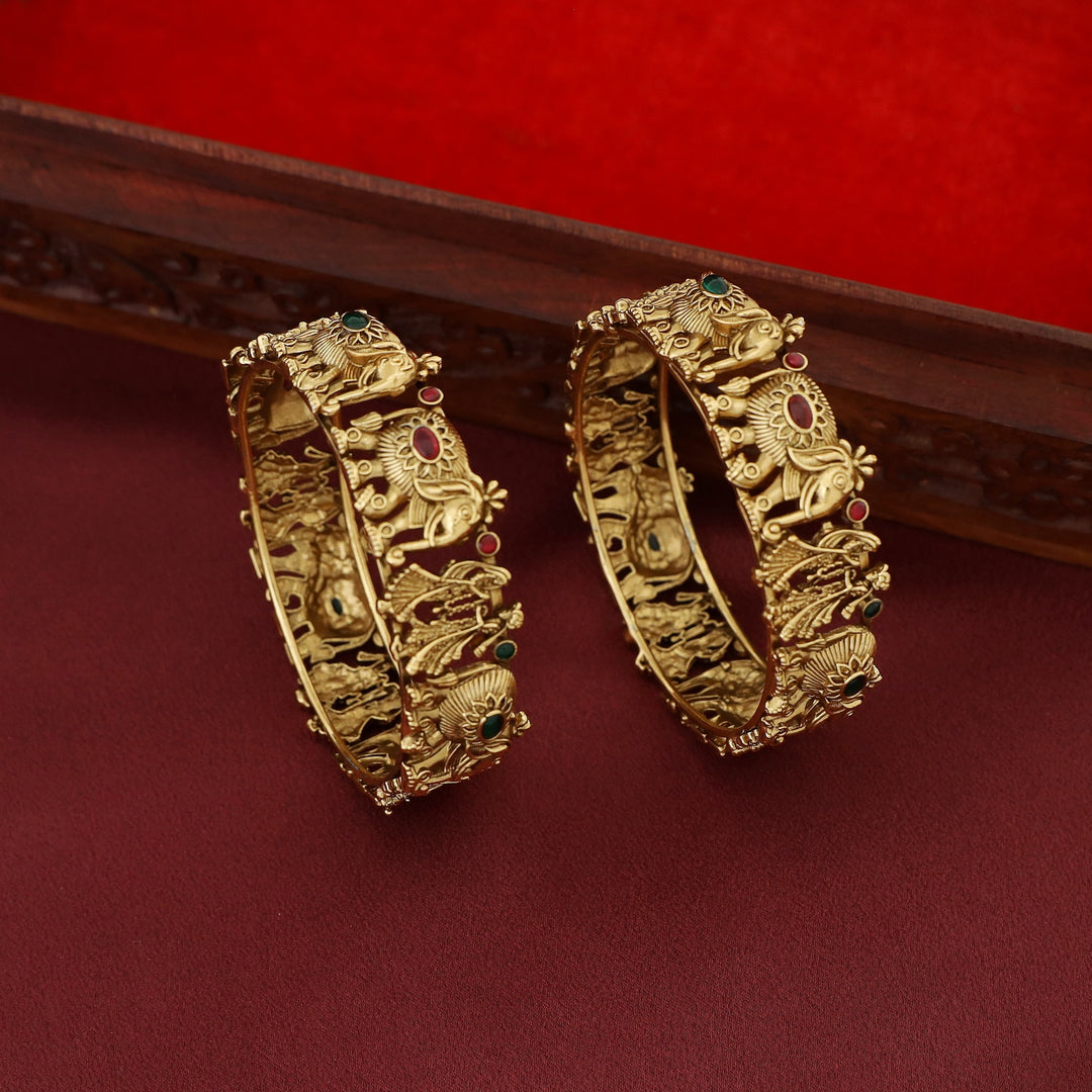 Indrakshi Gajavanthi Wedding Bangle (Set Of 2)