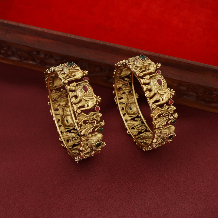 Indrakshi Gajavanthi Wedding Bangle (Set Of 2)