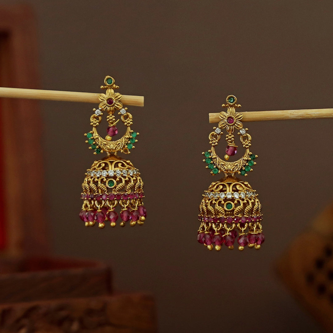 Samiksha Pearl Beaded Jhumka