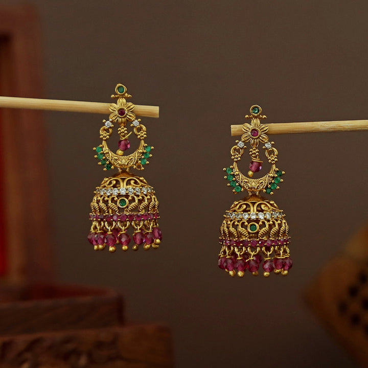 Samiksha Pearl Beaded Jhumka