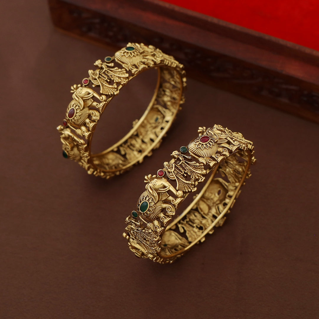 Indrakshi Gajavanthi Wedding Bangle (Set Of 2)