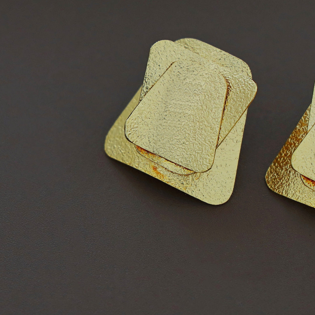 Golden Puzzle Earring