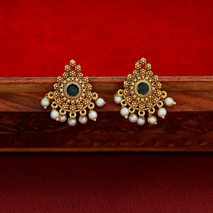 Rakshini Palakka Long Neckpiece With Earring