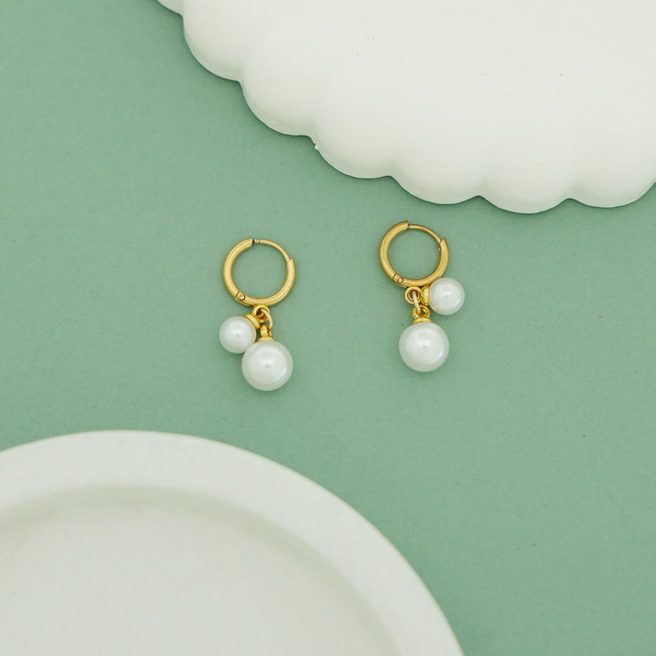 Dhivina Dual Pearl Hoop
