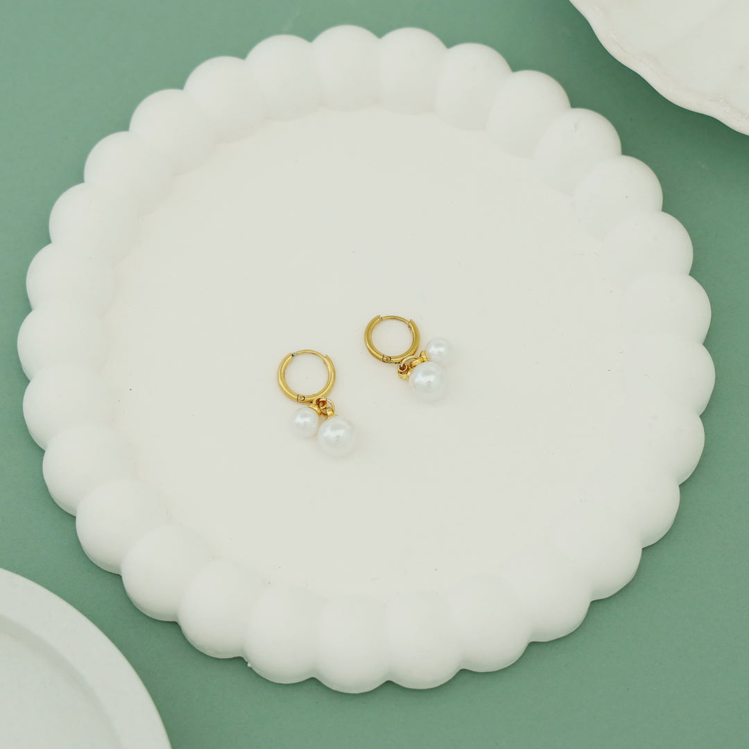 Dhivina Dual Pearl Hoop
