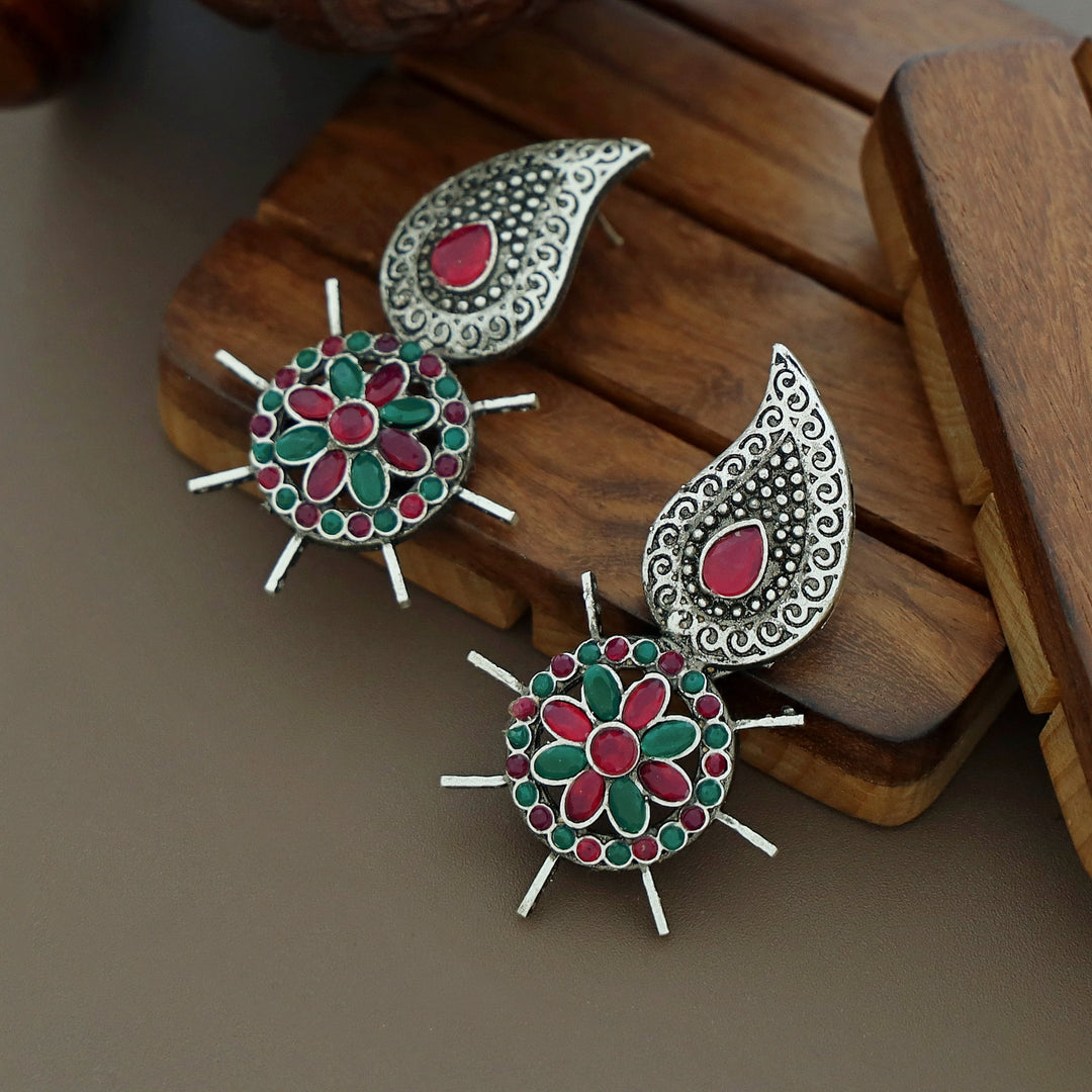 Carolina Flower Inverted Mango Earring