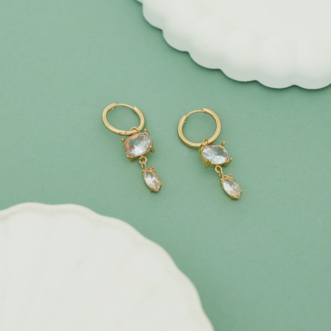 Tania Claw Glossy Stone Hoop