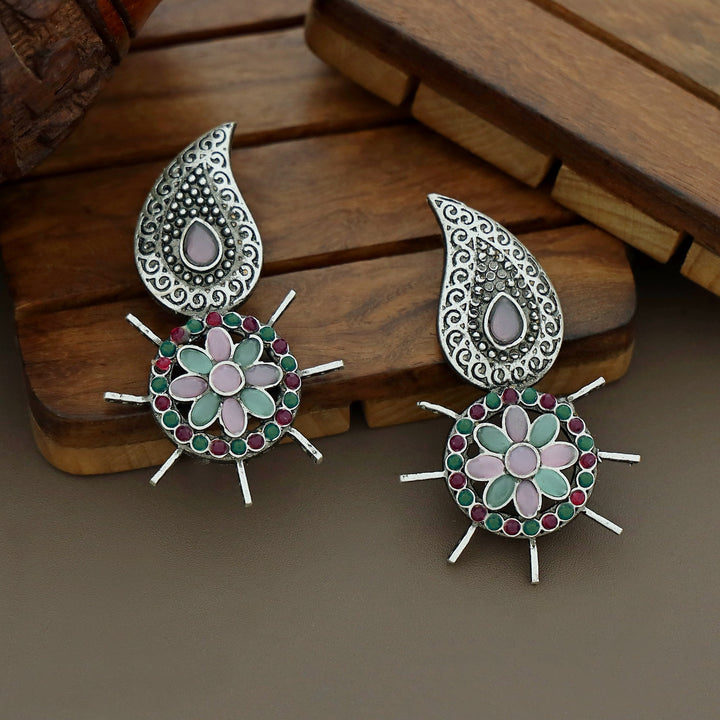 Carolina Flower Inverted Mango Earring