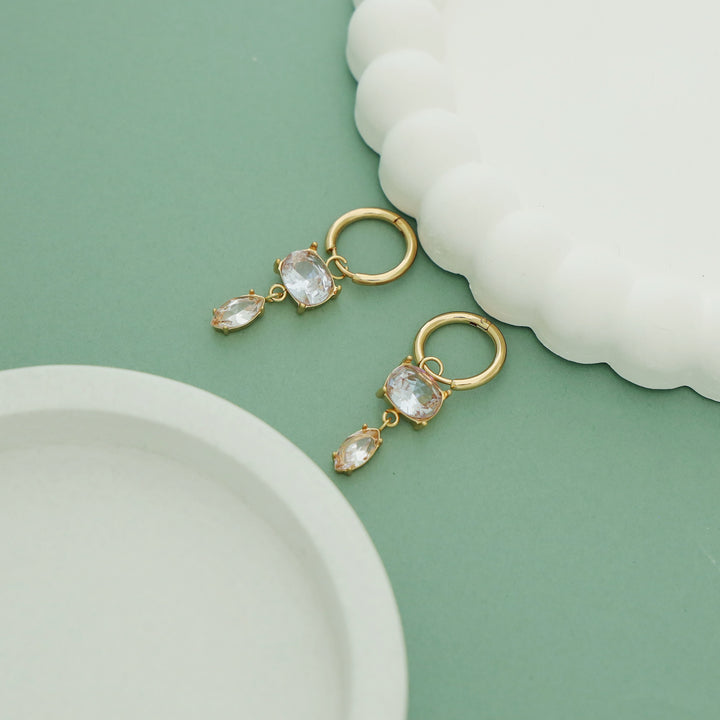 Tania Claw Glossy Stone Hoop