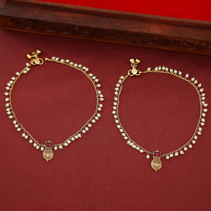 Samitha Pearl Ghungroo Anklet