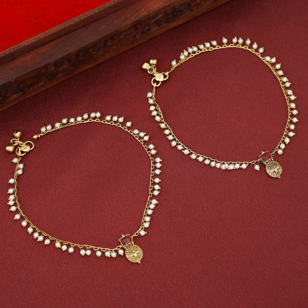 Samitha Pearl Ghungroo Anklet