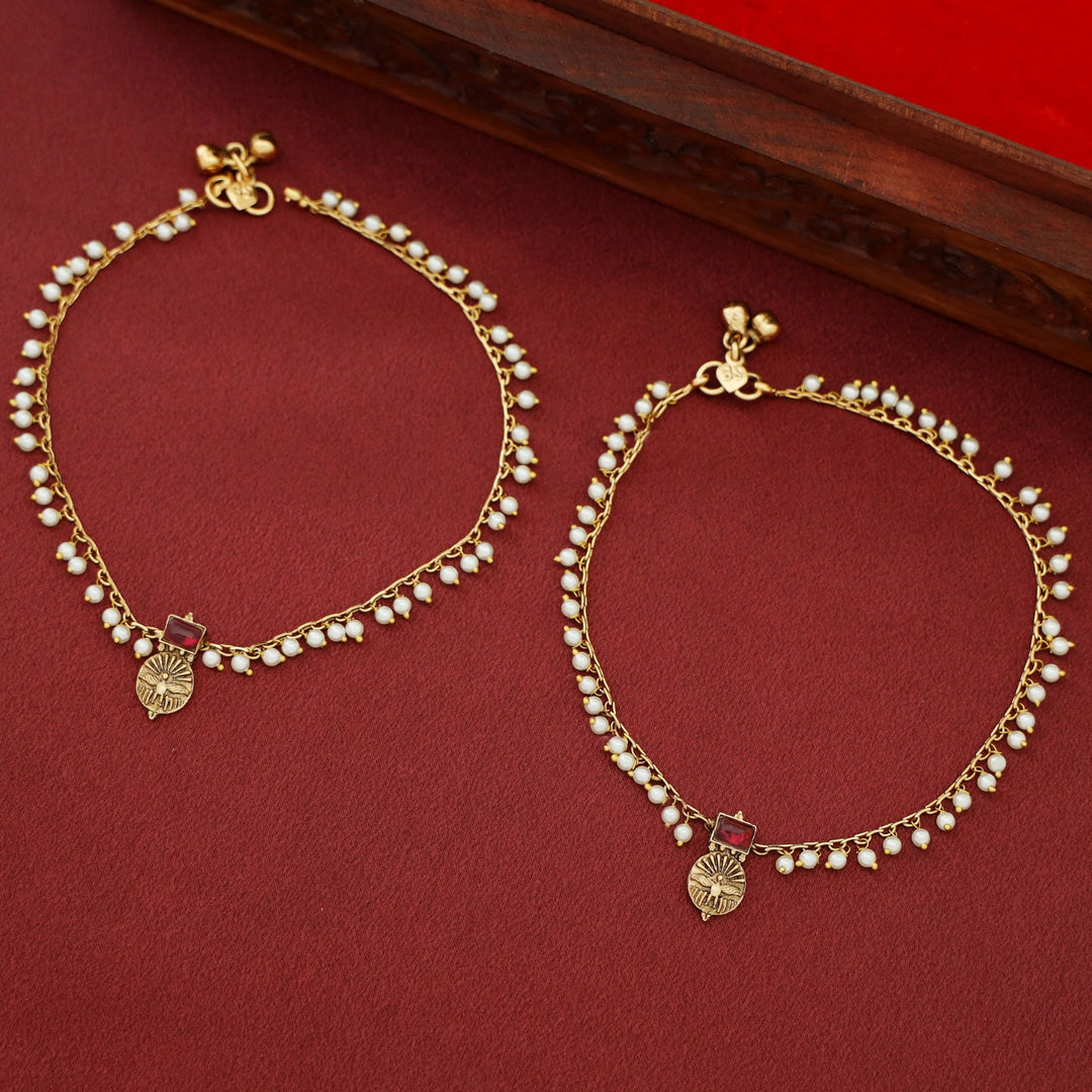 Samitha Pearl Ghungroo Anklet