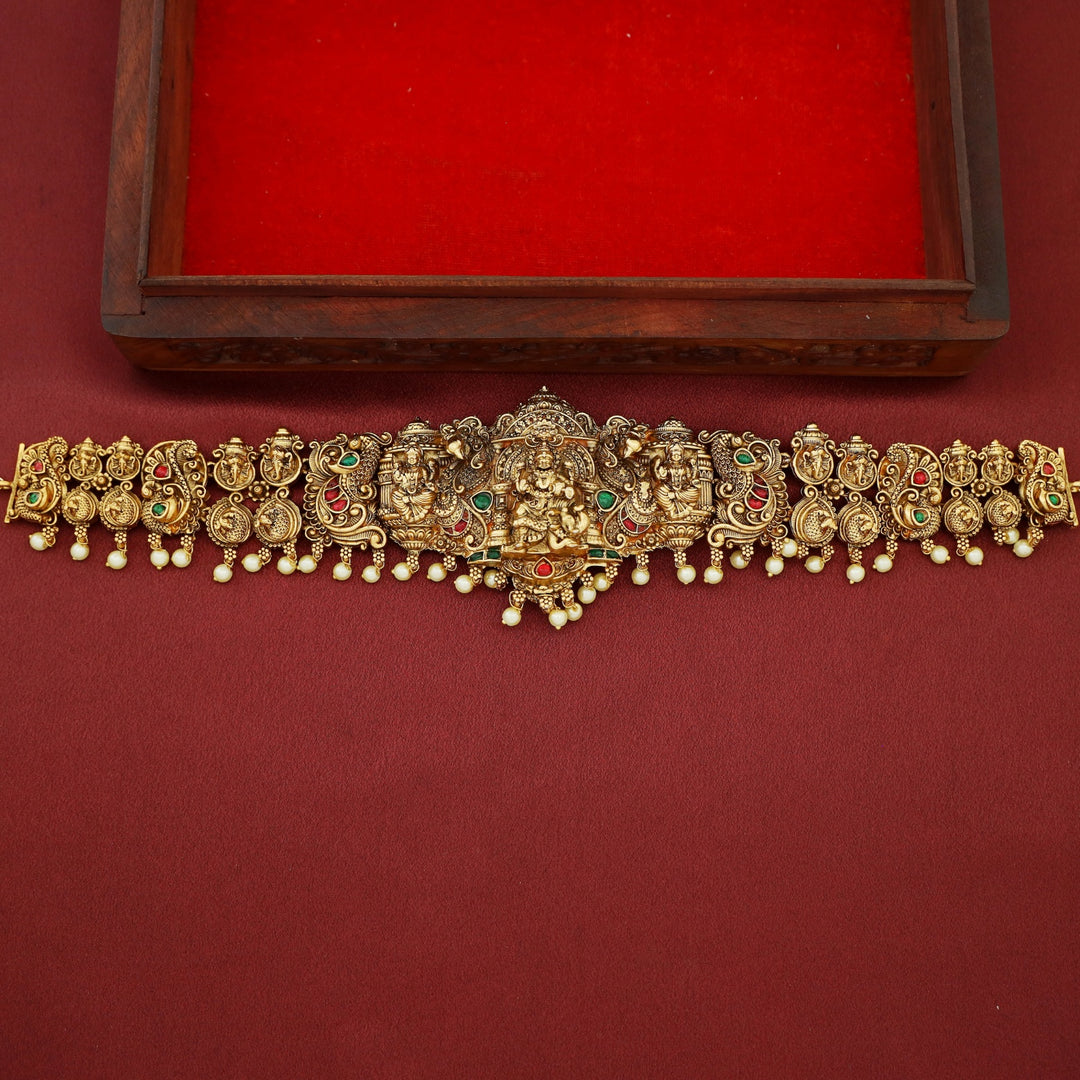 Trishira Ganapathi Pearl Mayura Hip Chain