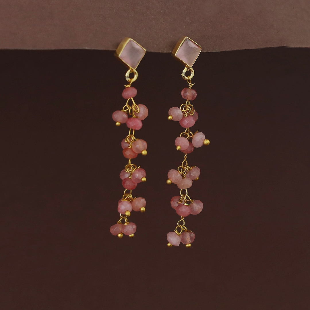 Hanita Diamond Glossy Bunch Beaded Earring