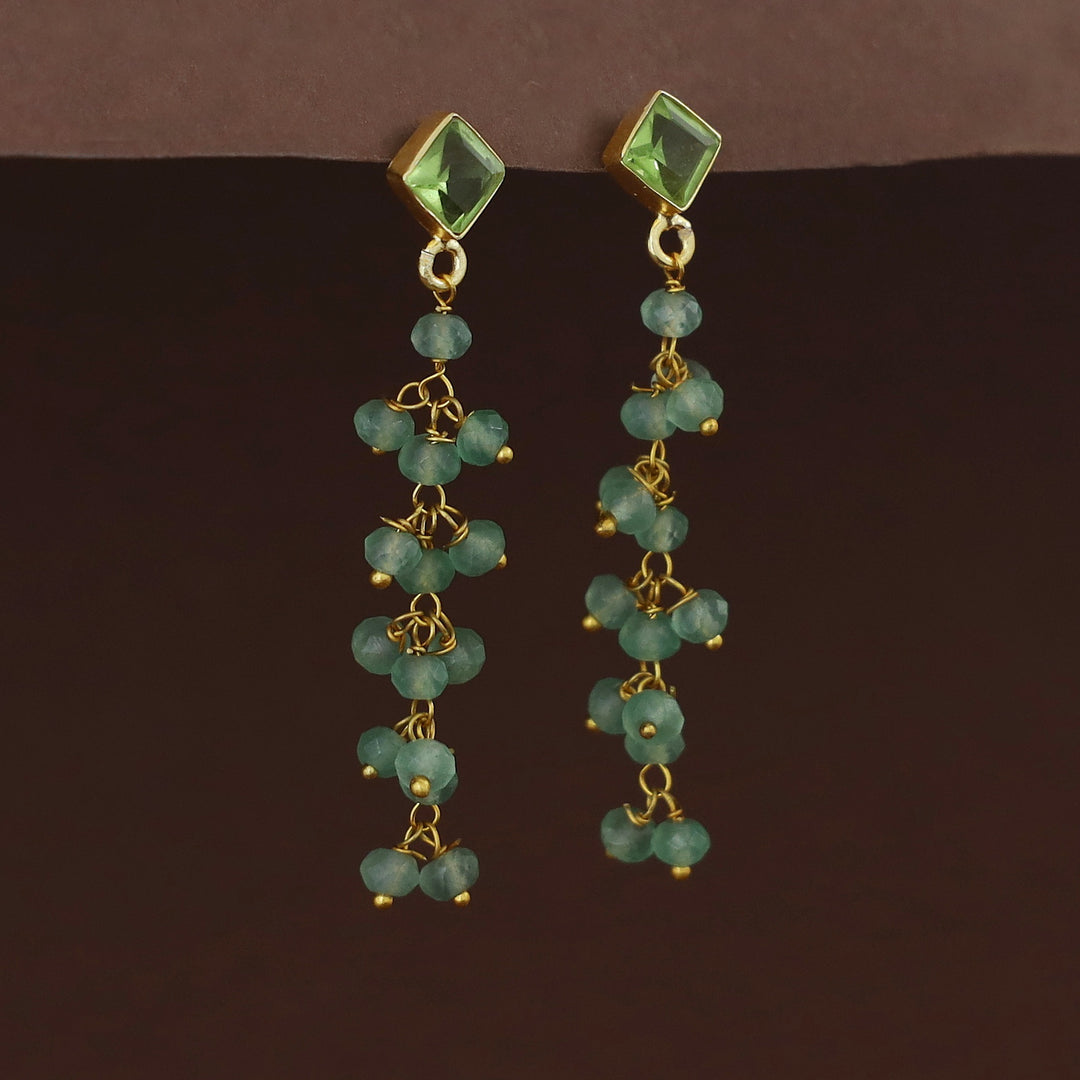 Hanita Diamond Glossy Bunch Beaded Earring