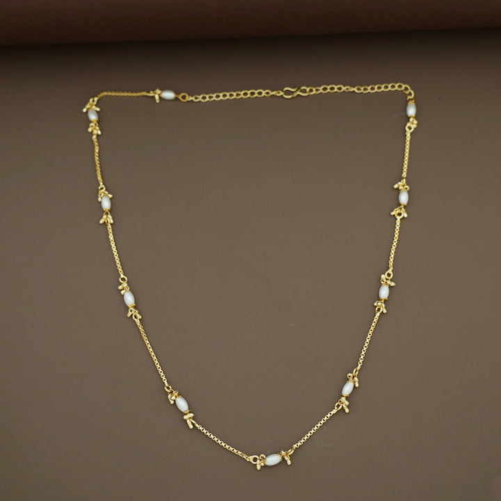 Fayena Golden Rice Pearl Neckpiece