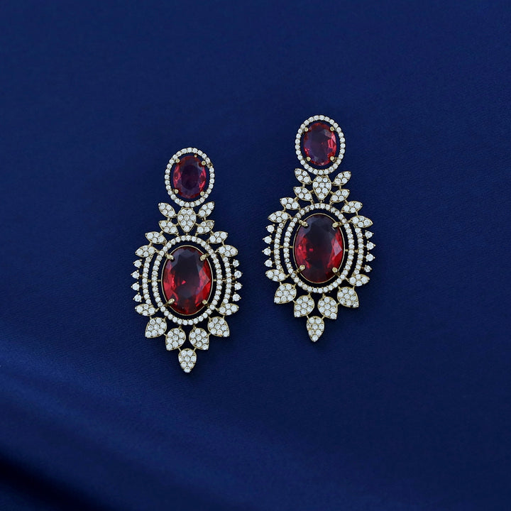 Tanvi AD Stone Neckpiece With Earring