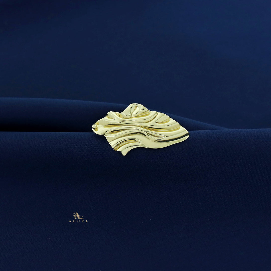 Golden Wrinkled Halia Ring