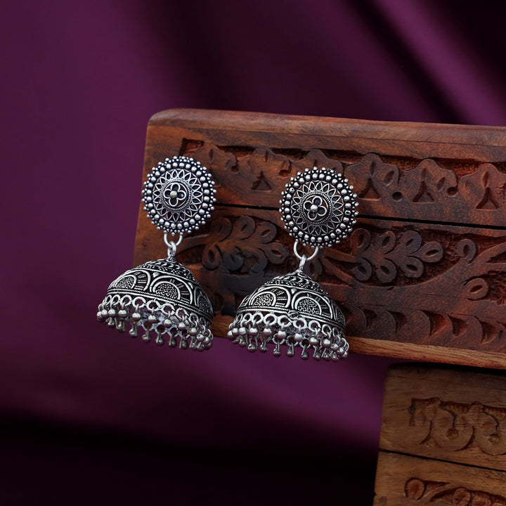 Rekha Silver Jhumka