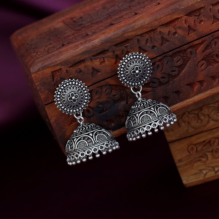 Rekha Silver Jhumka