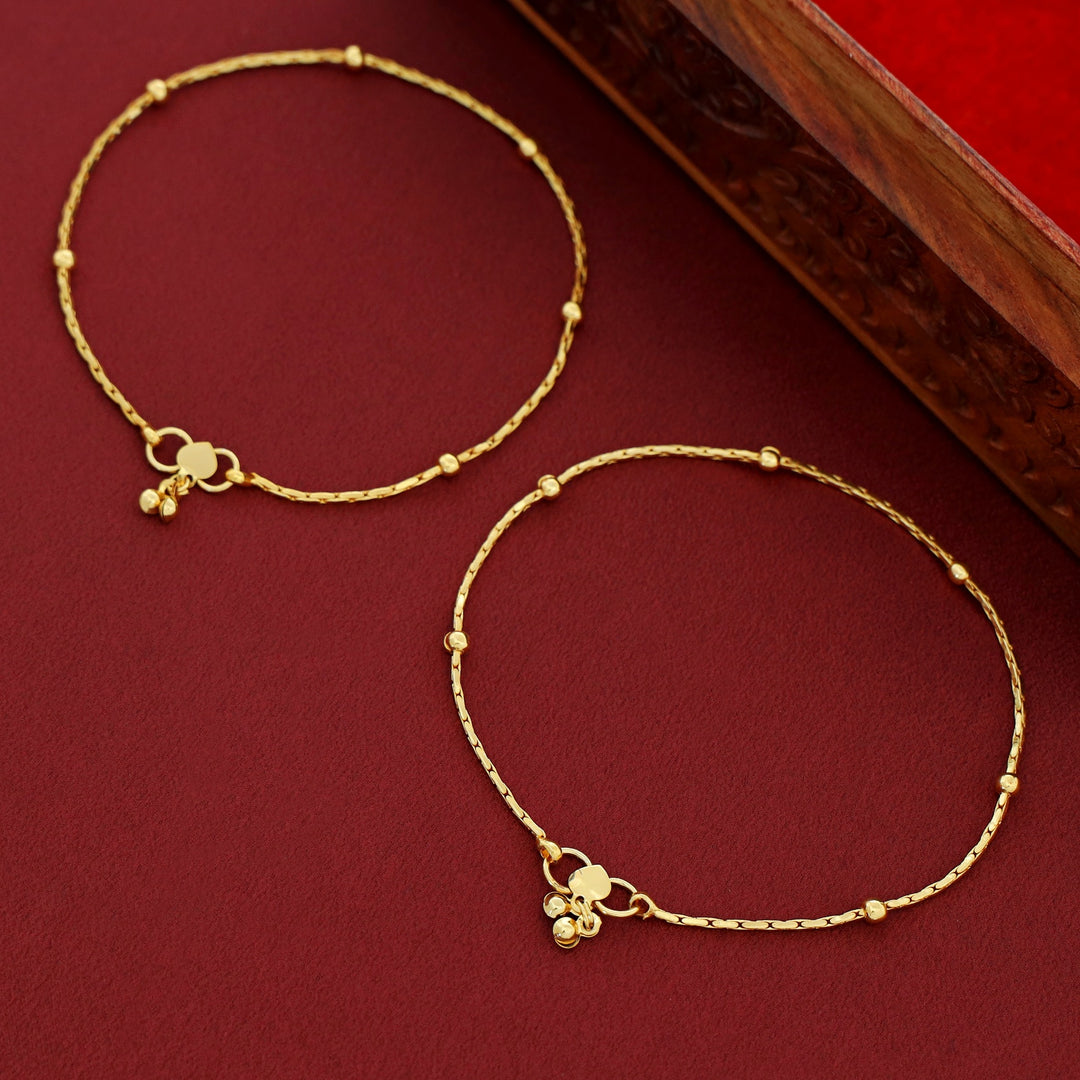 Rishita Golden Ball Anklet